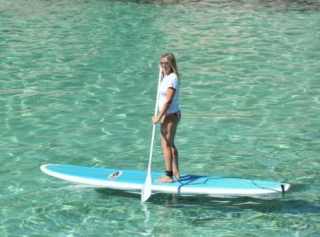 Practicando paddle surf